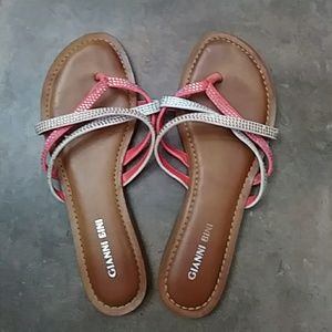 Gianni Bini crystal flip flops
